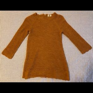 Anthropologie golden orange tunic sweater